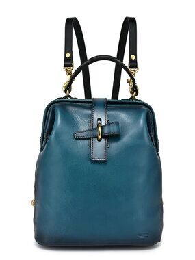 OLD TREND Genuine Leather Convertible Backpack Shoulder Bag
